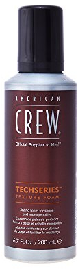 AMERICAN CREW Techseries Texture Foam, Stylingschaum für Männer, Schaumfestiger für Volumen, Definition und Kontrolle, 200 ml