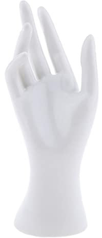 SM SunniMix Main Fait de PVC Présentoir Support pour Bijoux Montres Bagues Bracelet pour, Bijouterie et Maison, Blanc