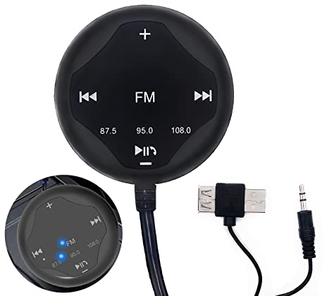 Tinyouth Émetteur-transmetteur radio FM USB - Bluetooth pour voiture avec canaux AUX/FM 87.5/95.0/108.0, fonction mémoire, affichage LED magnétique, appel mains libres