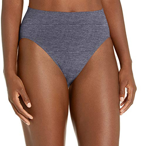 Wacoal Women's B-Smooth High-Cut Panty Briefs, Patriot Blue Heather, XXL