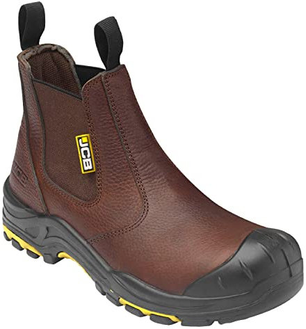 JCB - Men's Dealer T Chelsea Boot - Classic Chelsea Style - Durable & Stylish - for Casual or Workwear - Brown - Size 8 UK, 42 EU