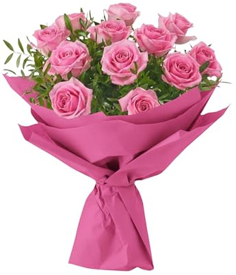 Pink Roses Arrangement for Birthday Celebrations, Weddings, Summer Bloom Profusion, Seasonal Selection Occasions