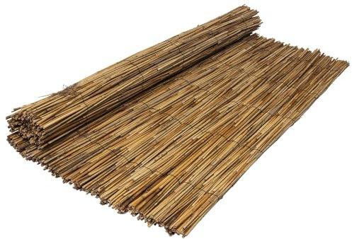 WERKA PRO, Canisse en roseau naturel pour brise-vue et occultation, idéale pour préserver votre intimité tout en embellissant votre jardin, dimensions 1,5x3m, couleur rose.