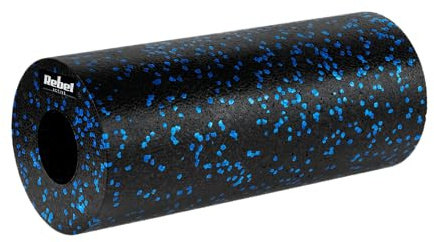 Rebel Rullo massaggiante - Rullo in schiuma liscio 14 x 33 cm colore nero e blu materiale EPP RBA-3053-33