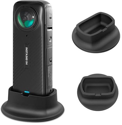 REYGEAK Base de soporte de cámara para Insta360 X4, soporte de escritorio antideslizante de silicona, adaptador de soporte estabilizador para accesorios de cámara de acción Insta 360 X4
