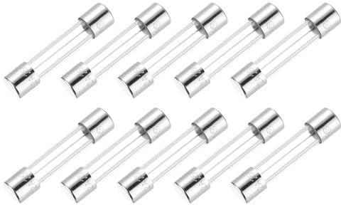 QUARKZMAN 12 A, 250 V, glassäkring, 6 x 30 mm, tidsfördröjning, UL-listad, trög säkring för hushållsapparater (förpackning med 10)