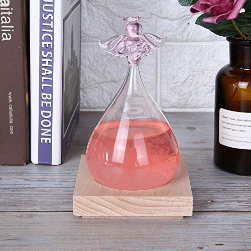Innovativo Angelo Decor Previsioni Meteorologiche Bottiglia di Vetro Ornamento per la Casa e | Decorazione per la Casa in Vetro Meteorologico per il Giorno di San (Roseo)