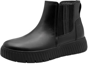 Tamaris Comfort bottines femme cuir avec fermeture éclair, Black Nappa, 40 EU