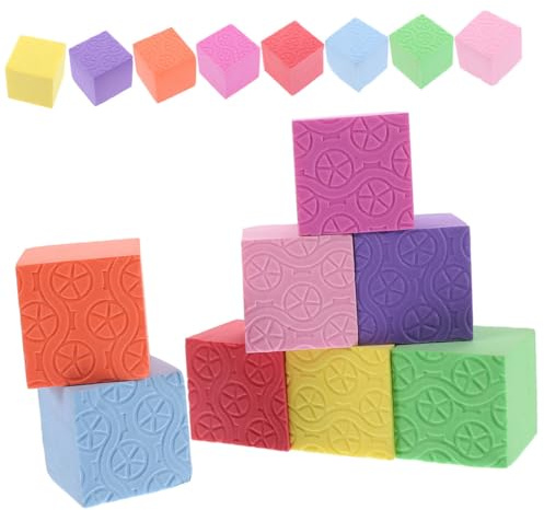 Hemobllo 50pezzi Blocchi in Schiuma Colorati Morbidi Blocchi Da Costruzione Educativi Per Ragazzo Ragazza Ragazza Giochi Didattici Sviluppo Creatività e Capacità Manuali Per Età Prescolare