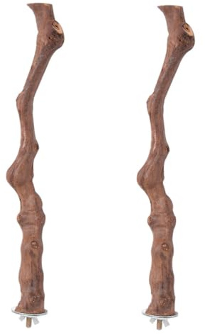 SHINEOFI Soporte Pequeñas Loros de Piezas Color Plástico 2 Café para Adecuado Juguete para Pájaros para Juego y Descanso en Jaulas