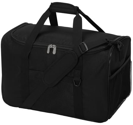 LONALIA Sac de Sport 34L – 48x25x28cm Sac de Voyage pour Football, Fitness, Entraînement, Weekend (Noir)