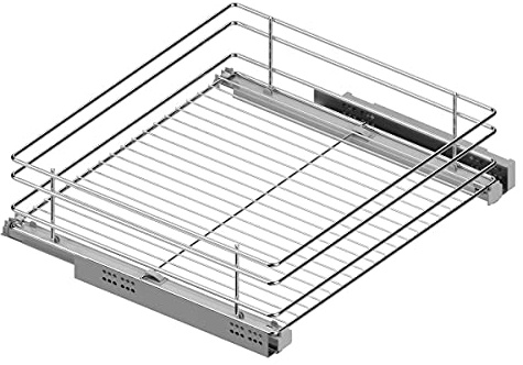 Menage Confort Bandeja extraíble para Mueble de Cocina, Acero Cromo, Ancho 262-268 mm