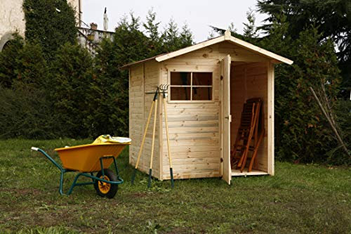 Cabex 100005 Legno, Co. S.R.L. -Casetta Ricovero Attrezzi da Giardino, Doghe Spessore 16 Mm. Modello [C200/1]