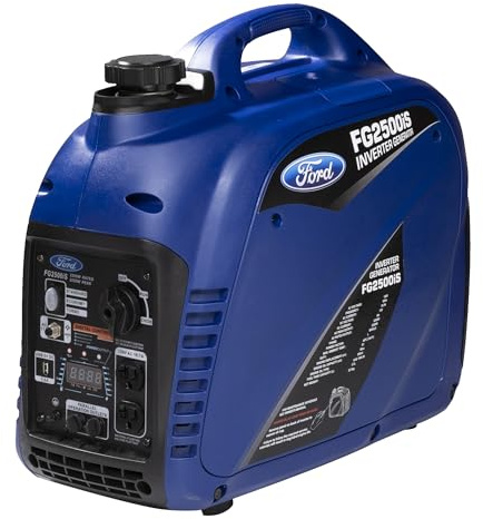 Ford 2300 Watt Gas Inverter Generator, Small Portable & Quiet, Home Use, Camping, Outdoor, CARB Compliant, Parallel Capability, Built Ford Tough, Generadores De Gasolina Silencioso, FG2300IS