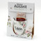 Geschenkset - kleine Auszeit - Tee,- Kaffeebecher/Tasse aus Porzellan+Tee+Schokolade, Motiv: Schön, dass es Dich gibt/Blumen, Größe H/Ø: 9,8x8,2 cm, Fassungsvermögen 250 ml, Spülmaschinengeeignet.