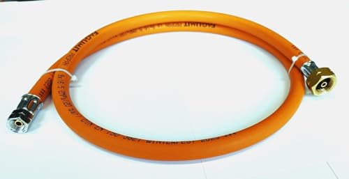 Zatechs Propan Butan Gasschlauch 300cm (3m) | 20 Bar | Ø9mm | Anschlüsse 3/8 LH bis 21.8 LH | für Kleine und Große Flaschen | Gas Hose für Gasgrillgeräte Heizgeräte Herde