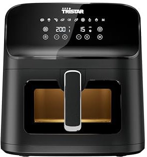 Tristar Friggitrice ad Aria con finestra di visualizzazione - 10 programmi di cottura - Rivestimento antiaderente - Protezione contro il surriscaldamento - 7,5 L - 1700 W - FR-9039