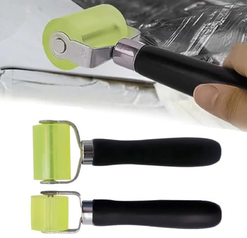 Rodillo Presionador Manual,Rodillo de Presión de Silicona,Herramienta de Rueda de Presión 2PC Herramienta Rodillo Manual para Bordes Y para Soldar lonas de PVC Insonorización de Automóviles