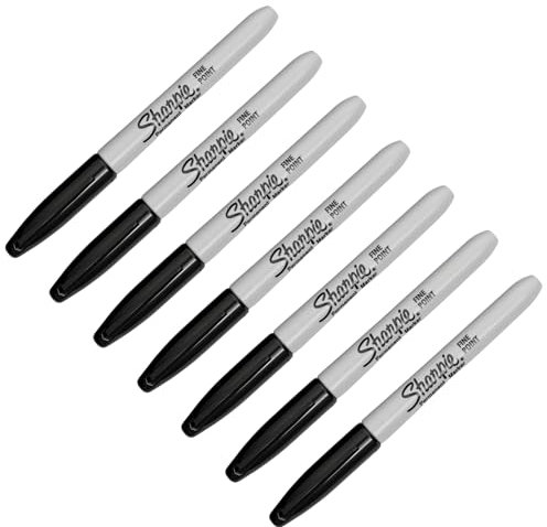 Sharpie Permanent Markers | Fine Point for Bold Details | Black Ink | 7 Count Marker Pens
