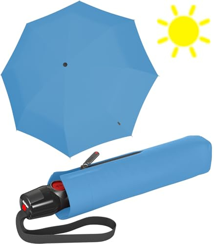 Knirps Parapluie de poche T.200 Medium Duomatic, Ice avec protection UV, 98 cm