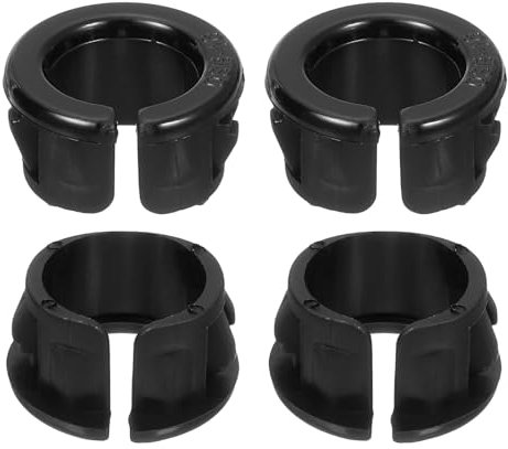 sourcing map Lot de 28 œillets à encliquetage de câble, bague de montage ouverte de 1,6 cm de diamètre – Œillets de protection ronds en nylon noir pour câble