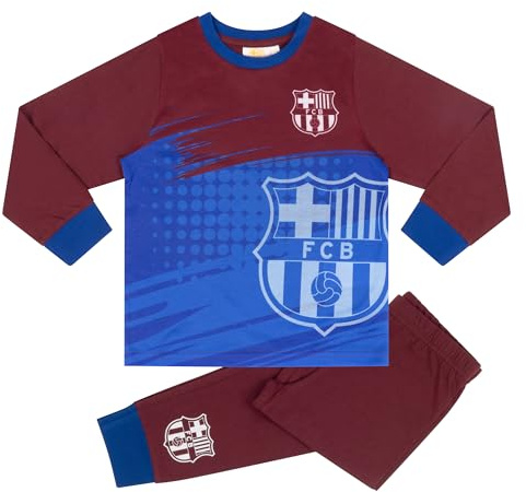 FCB FC Barcelona Pijama de Manga Larga, 9-10 Años: 140cm, Rojo