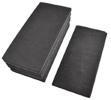 uxcell 10 Pcs x Black Rectangle Adhesive Foam Replacement Sander Back Pad Fit Rectangular Sander