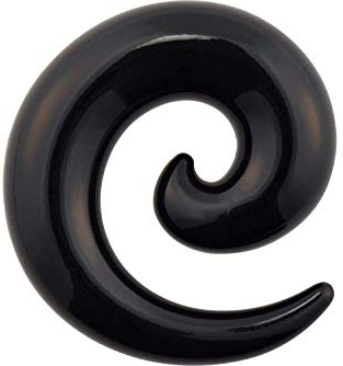PIERCINGLINE Acryl Dehnspirale SCHWARZ Piercing Ohr Expander 14 mm