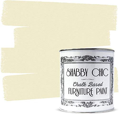 Shabby Chic Chalk Based Furniture Paint, Clotted Cream - 2.5 L | Distressed Matt Finish for Furniture, Home Decor or DIY Projects | Interior & Exterior | Non-Sand, Suitable for Wood, Plastic & Metal