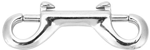 Double-End Crochet de plongée, Double-erémité Clip Crochet en Acier Inoxydable Snap-vis Crochet Printemps Boucle de plongée sous-Marine, Argent(77MM)