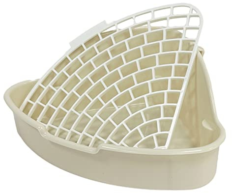 Small Animal Corner Litter Box, Cage Potty Trainer for Hamster, Rabbit, Guinea Pig, Ferret, Gerbil, Chinchilla (1)