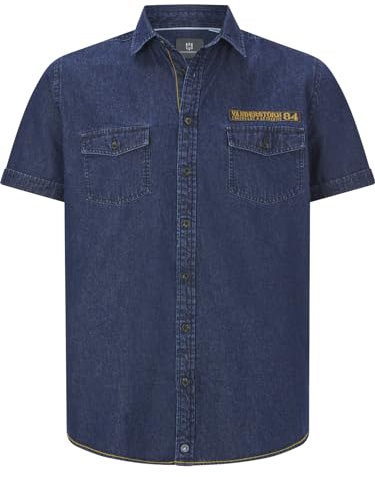 Jan Vanderstorm Herren Jeanshemd Joar blau, 6XL (XXXXXXL) - 53/54