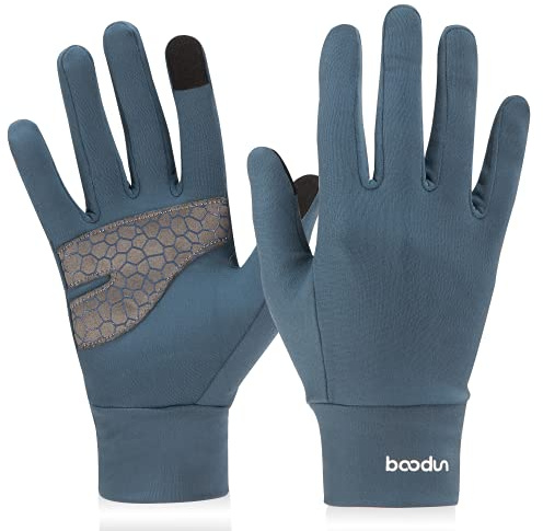 Arcweg Running Gloves Winter Thermal Anti-Slip Touchscreen Gloves Windproof Fleece Lining Gloves Men Women for Sports Walking Cycling Driving Riding Bike Blue S/M