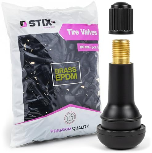 STIX 100x Gummiventile Snap-In Ventile TR413 EPDM Autoventile PKW Schlauslos Reifen