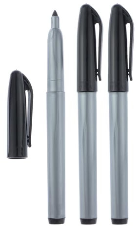 Cadie Freezer Black Permanent Markers - Fast Drying, Waterproof Labels, Chisel & Fine Point Tips, Food & Fridge Labels|Set Of 3