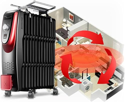 Radiatore Riscaldatore Ad Olio Per Riscaldamento Domestico Radiatore Riscaldatore Ad Olio Domestico 13 Alette 2000W Termostato Regolabile, Protezione Interruttore Ribaltamento, Interruzione