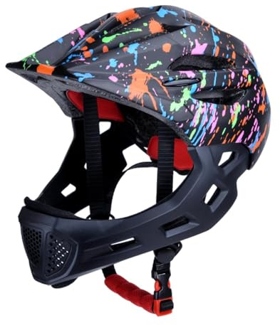 LOVIVER Casco da Bici per Bambini, Equipaggiamento Protettivo alla Moda, Comodo e Integrale per Bicicletta, Ciclismo e Skateboard, Nero