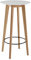 Stehtisch 60x110x60 cm Weiß Rund | Bartisch für 4 Personen | Moderner Tisch für Bar | Design Partytisch Holz | Hochtisch Eiche Skandinavisch