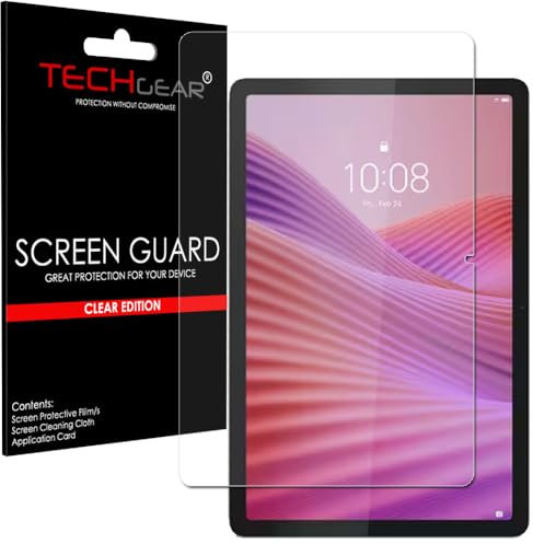 TECHGEAR Screen Protector for Lenovo Tab 10.1 2025 TB311 / TB311FU / TB311XU Ultra Clear Screen Protector Guard Cover With Screen Cleaning Cloth & Application Card