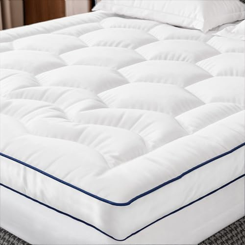 Klyvvo Topper 200x160cm, Morbido Topper Matrimoniale con Tasche, Top Materasso per Materassi Duri, Molle Box, Letti per Ospiti e Divani