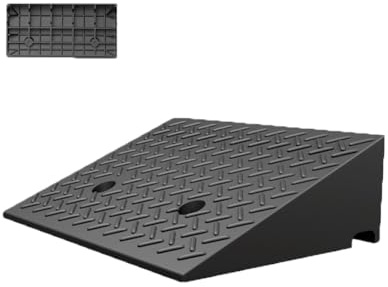 Rampe De Seuil en Caoutchouc De 10-15cm De Hauteur, Rampe pour Fauteuil Roulant pour Porte, Rampe D'allée Portable Et Robuste Antidérapante(50x30x10cm/19.6x11.8x4in)