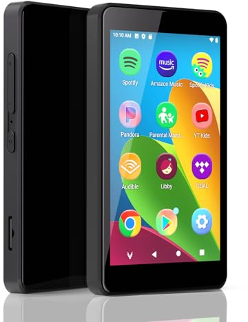 MP3 Player for Kids with Spotify, App Store, Parental Controls, Spotify Kids, YouTube, Amazon Music, Libby, 4.0 IPS MP4 Music Player Up to 1TB (Black)