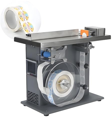 SIEEOUR Box Etikettapplicator, Semi-Automatisk Rät Vinkel Etiketteringsmaskin, PLC Styrning, ±0.5mm Precision,15-30 Stycken per Minut, För Farmaceutisk Och Elektronisk Förpackning