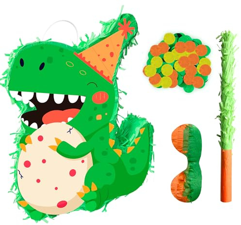 Pinata Dinosaur, Pinata Anniversaire Dinosaur avec Décoration de Fête Dinosaure Bâton pour Dinosaure Décorations Décorations Anniversaire Dinosaure
