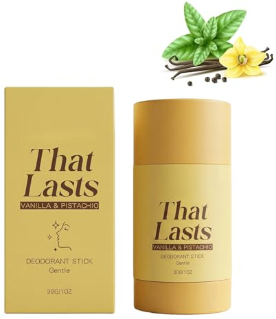 Deodorante stick alla vaniglia, deodorante naturale per uomo e donna, senza alluminio e vegano, freschezza a lungo termine, controllo degli odori contro gli odori corporei, inodore, nessuna macchia