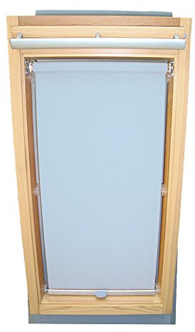 Easy-Shadow Hochwertiges Abdunkelungsrollo Rollo für Velux DKL/DKU/RHL/RHU-EP GGU,GPU,GHU,GTU P08 hellblau // Maßanfertigung