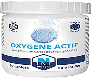NetSpa SP-NOXYTAB-20 - Traitement Oxygène Actif pour spa - Traitement universel, Blanc