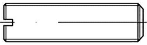 100 Schlitz Gewindestifte DIN 551 Messing M 4 x 10 Ms