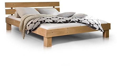 moebel-eins Massivholzbett Pumba Holzbett Doppelbett, Material Massivholz, Made in Germany, 180 x 200 cm, eichefarbig, Standardhöhe