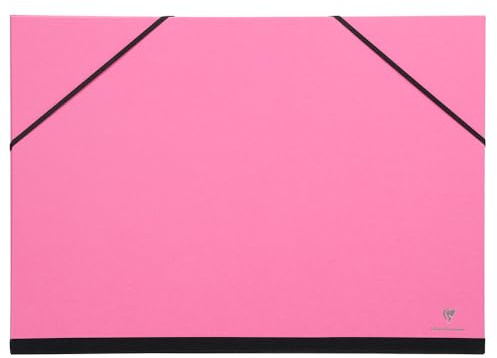 Clairefontaine 144706C - Cartella da disegno chiusura con elastico 37x52 cm, Fucsia